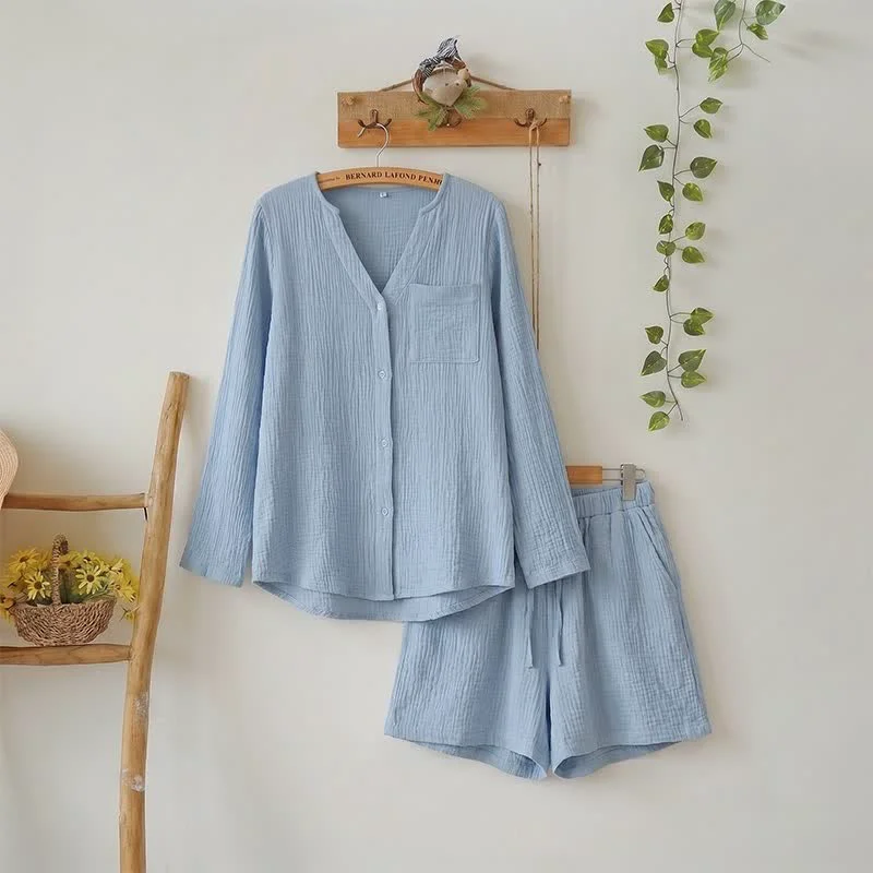 Elegant Ownkoti Long Sleeve Top amp Shorts Pajama Set Organic