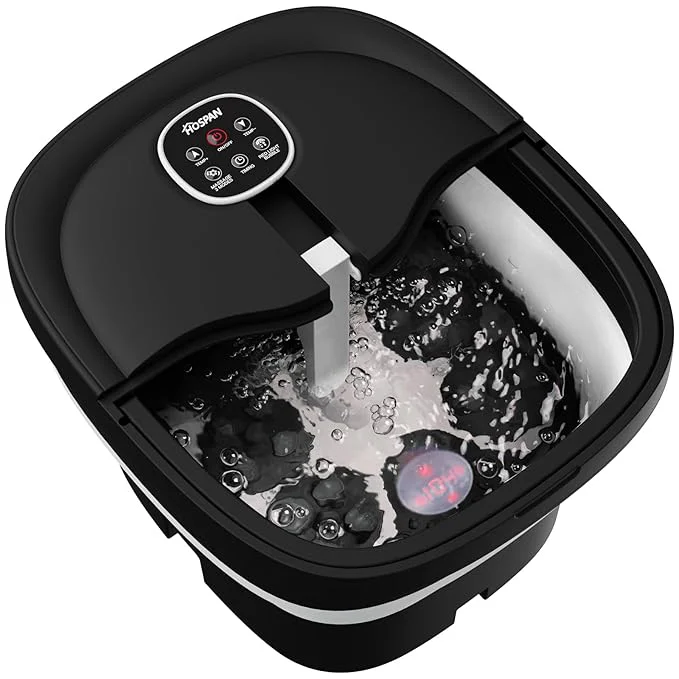 Contemporary HOSPAN Collapsible Foot Spa Electric Rotary Massage Foot Bath Relaxed