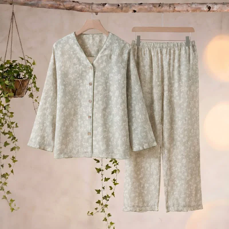 Verified Ownkoti Soft Floral Cotton Button Front Pajamas Effective