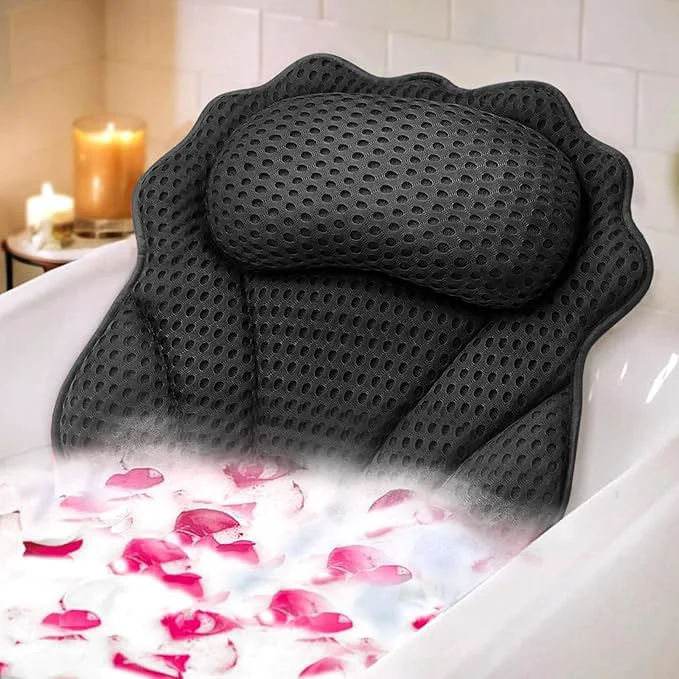Functional Bath Pillow RUVINCE Ergonomic Luxury Bathtub Pillow Consistent