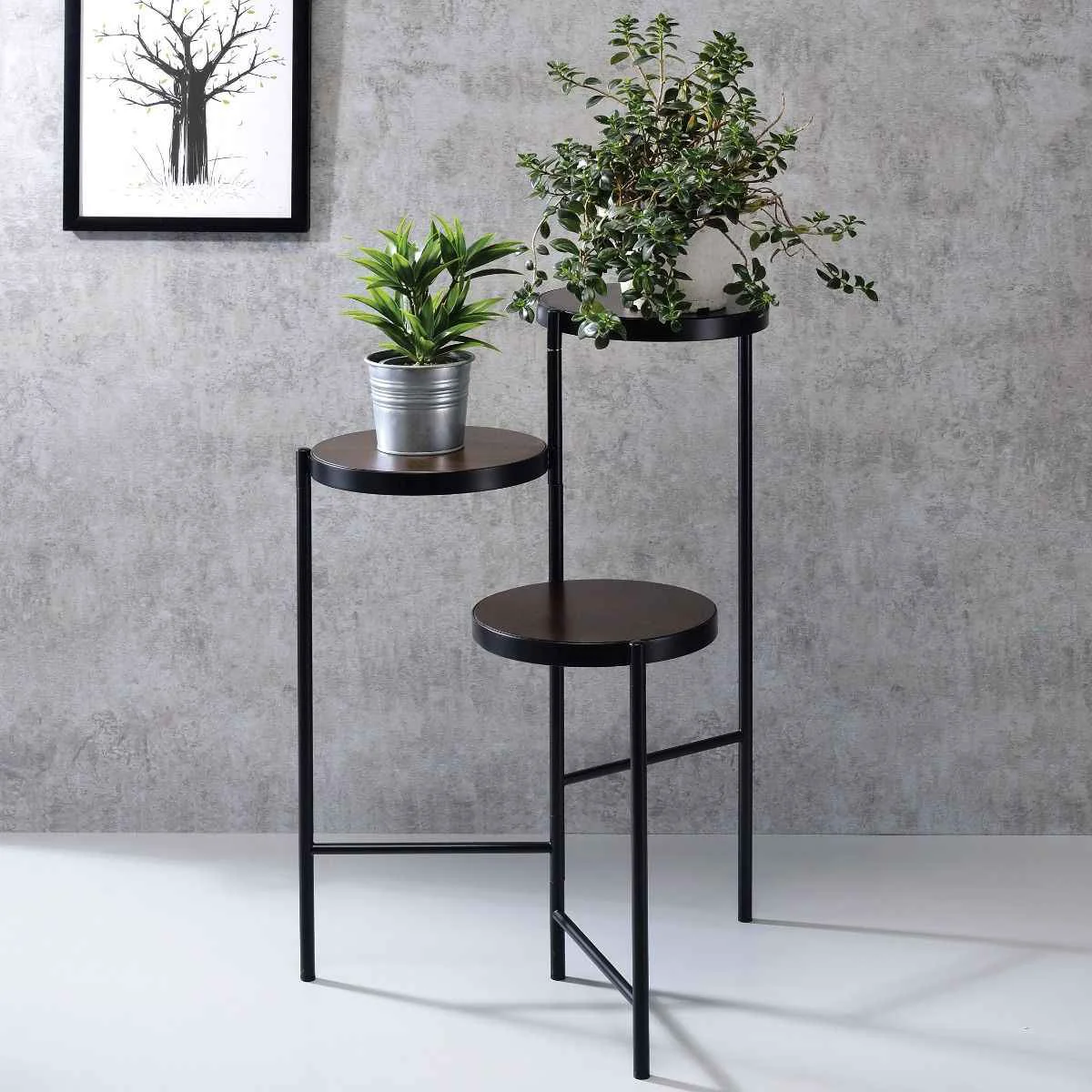 Premium Material Namid – 30 quot Plant Stand – Black Green
