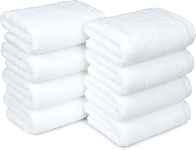 Proven Amazon Basics 8-Pack Soft Highly Absorbent Quick-Dry Hand Towels Cotton Fine Crafted