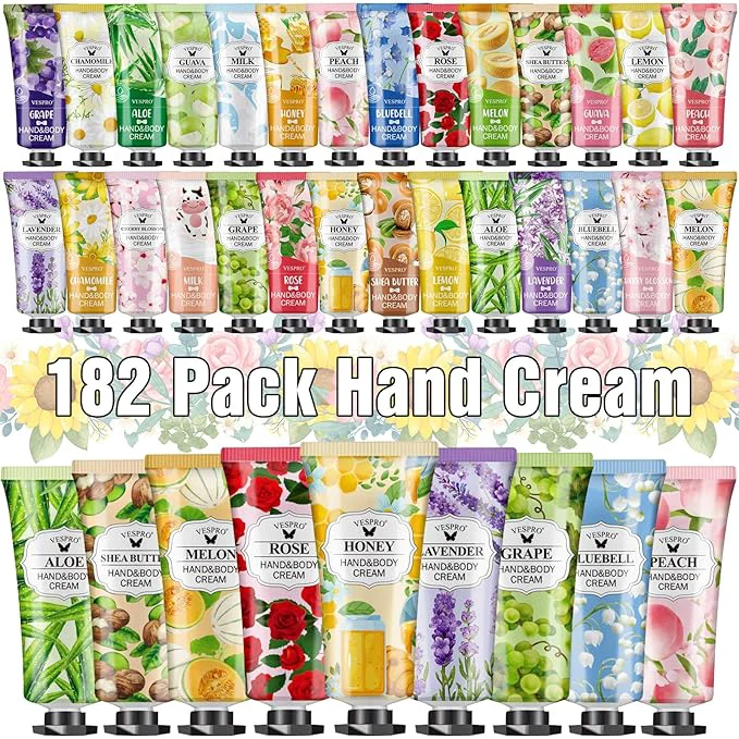 Easy-to-Use 182 Pack Hand Cream Set Mothers Day Gifts Hand Lotion Comfortable