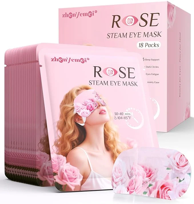 Pure 18 Packs Rose Heated Eye Mask Authentic