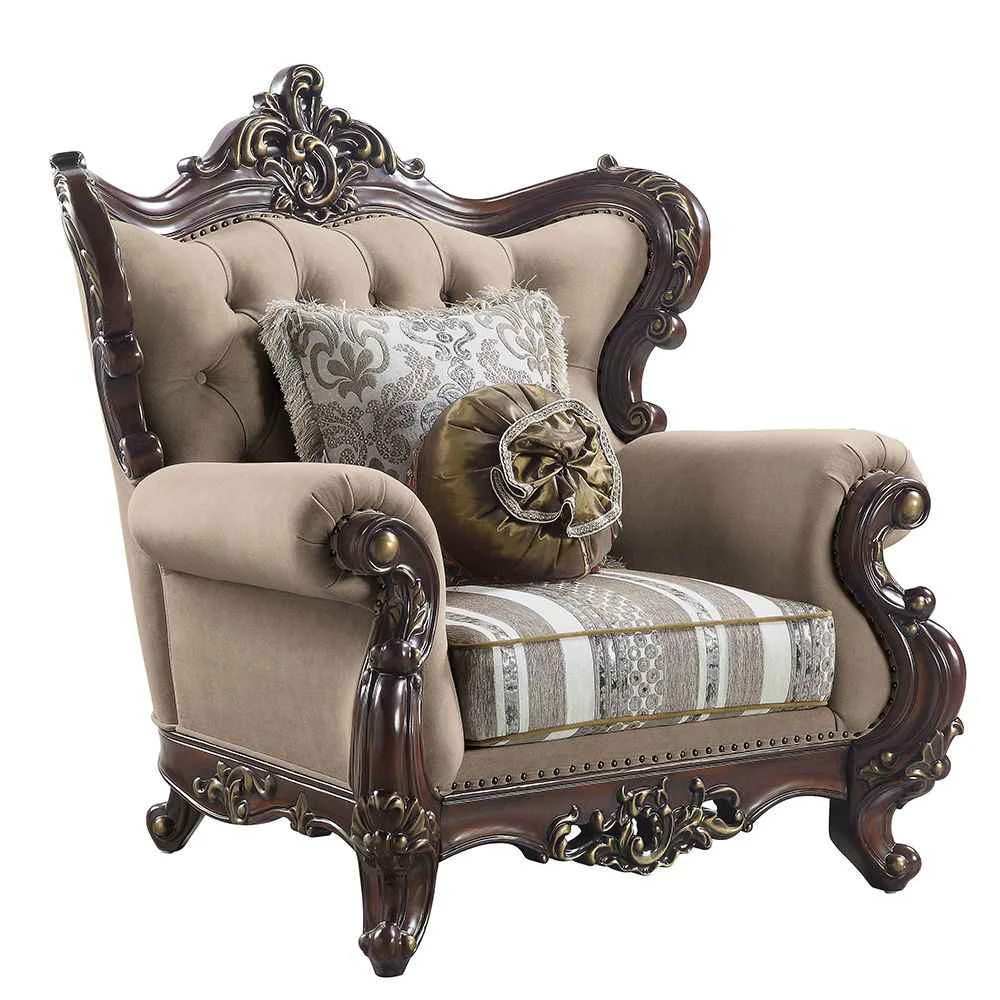 Natural Ragnar – Chair With 2 Pillows – Light Brown Linen amp Cherry Quality