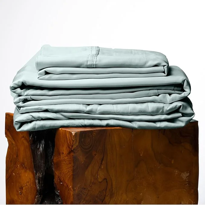 Original Olive Crate Tencel Lyocell Eucalyptus California King Sheets – Cooling Tencel Sheets for Hot Sleepers with 18 Inch Deep Pocket Fit – Eucalyptus 4-Piece Set Authentic