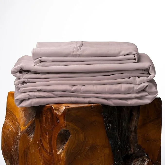 Stylish Olive Crate Tencel Lyocell Eucalyptus California King Sheets – Cooling Tencel Sheets for Hot Sleepers with 18 Inch Deep Pocket Fit – Dusk 4-Piece Set Classic