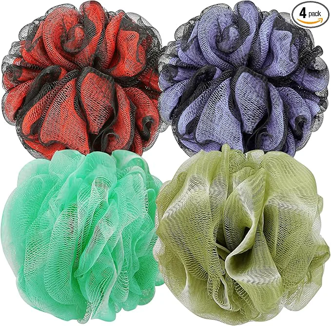 Next-Generation DadyMart Bath Shower Loofah Sponge 60g Bath Mesh Pouf Shower Ball Body Scrubber Versatile