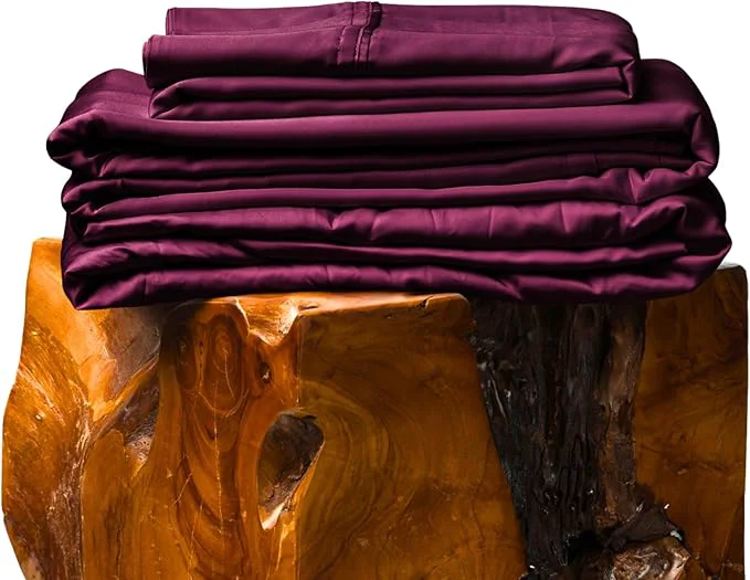 Smooth Olive Crate Tencel Lyocell Eucalyptus Sheets King Size – Cooling Tencel Sheets for Hot Sleepers with 18 Inch Deep Pocket Fit – Sour Cherry 4-Piece Set Expertly Made