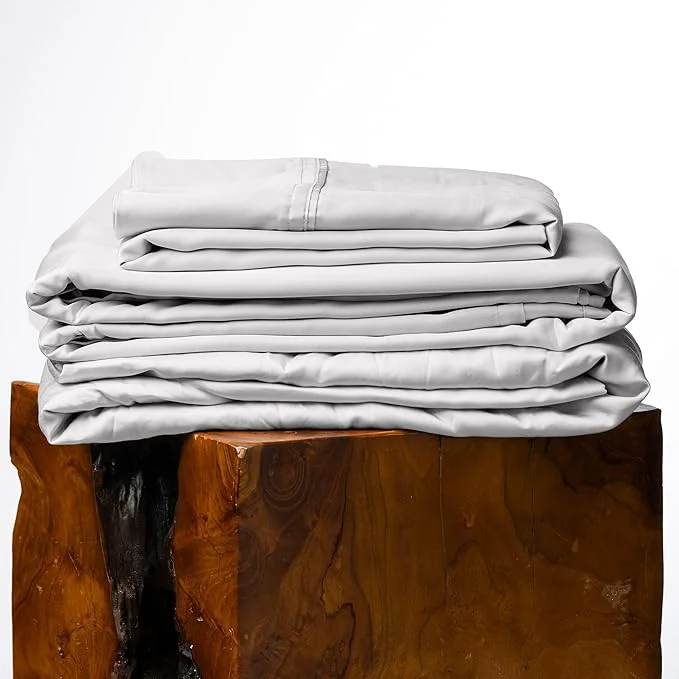 Responsible Olive Crate Tencel Lyocell Eucalyptus California King Sheets – Cooling Tencel Sheets for Hot Sleepers with 18 Inch Deep Pocket Fit – Gray Mist 4-Piece Set Next-Generation