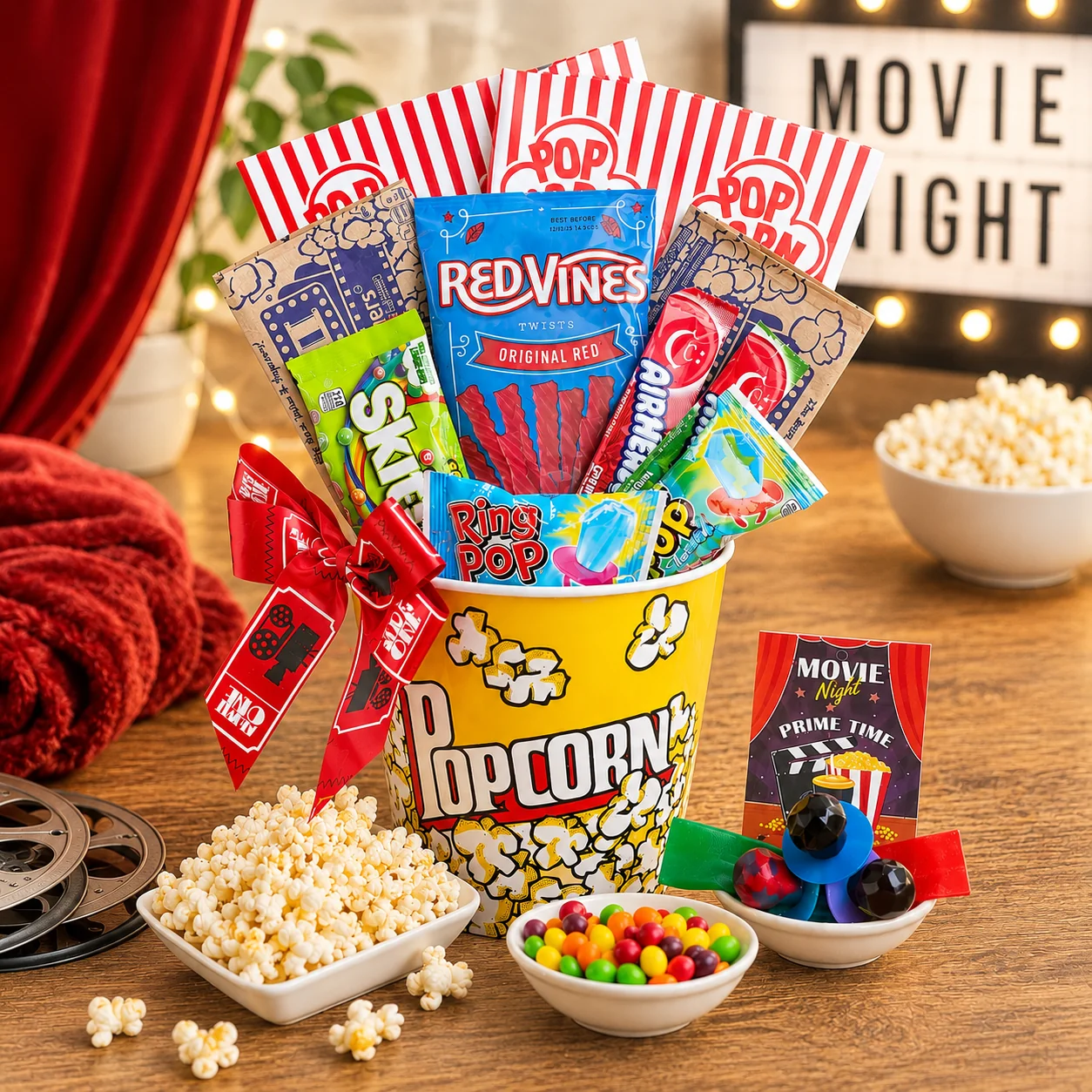 Easy-to-Use Pop-ular Movie Night Gift Basket Soft
