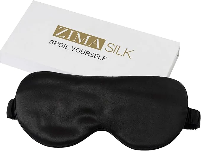 Enhanced ZIMASILK Adjustable 22 Momme Mulberry Silk Sleep Mask Organic
