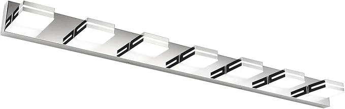 Proven SineRise LED Modern Bathroom Vanity Light Fixtures Chrome Modern Acrylic Flexible