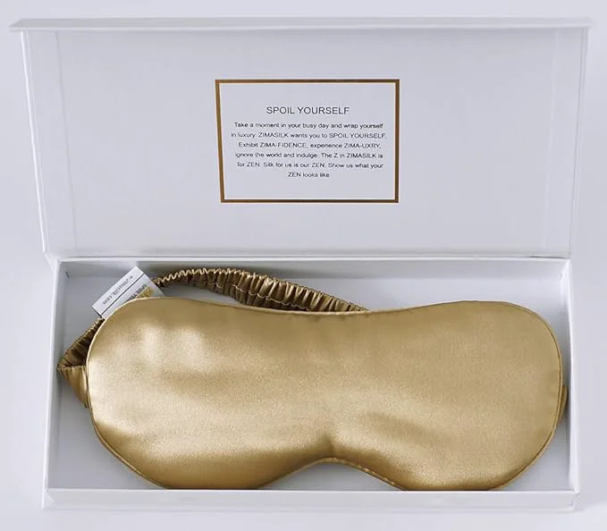 Exceptional ZIMASILK Adjustable 22 Momme Mulberry Silk Sleep Mask Premium