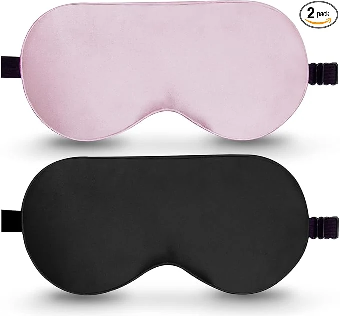 Smart BeeVines Mulberry Silk 2 Pack Sleep Mask Natural Pure Silk Eye Masks Official