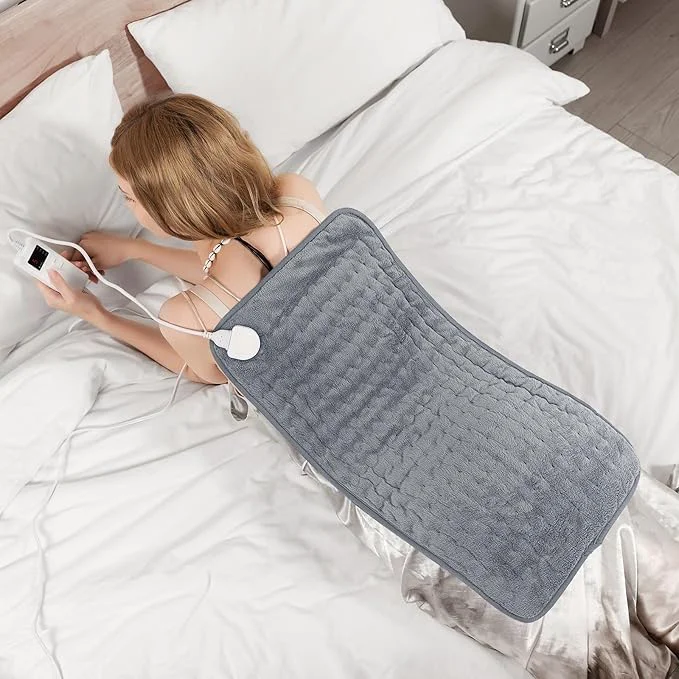 Fast Heating Pad for Back Legs and Shoulders Moist Dry Heat Soft Flannel Breathable