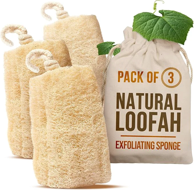 Relaxed CraftsOfEgypt Luffa Body Scrubber – Plant-based Egyptian loofah shower sponge Original