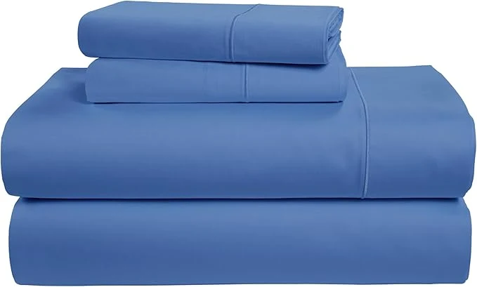 Easy-to-Use LANE LINEN Egyptian Cotton Bed Sheets Queen Size Long Staple Soft amp Comfy Sateen Weave No Pill Fade Resistant Machine wash 15 quot Deep Pocket Queen Sheets – Blue Jasper Verified