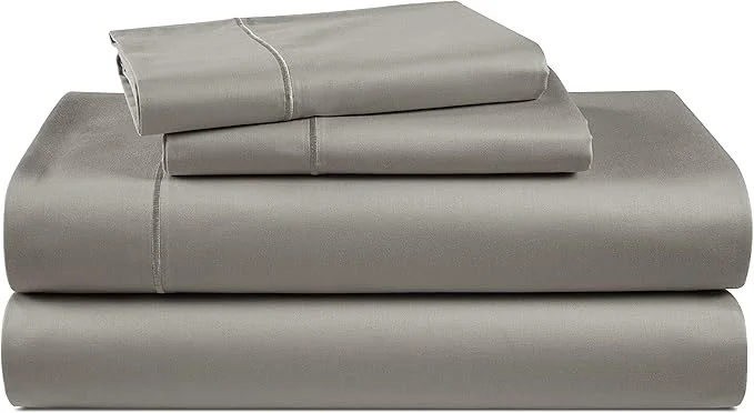 Long-Lasting LANE LINEN Egyptian Cotton Full Size Bed Sheets Set Soft amp Comfy No Pill Fade Resistant Natural Cooling Mercerized Cotton Sheets Full Size Bed 15 quot Deep Pocket – Charcoal Easy-to-Use