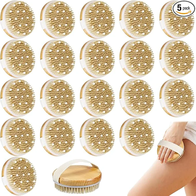 Detailed Gejoy 5 Pcs Dry Brushing Body Brush Dependable
