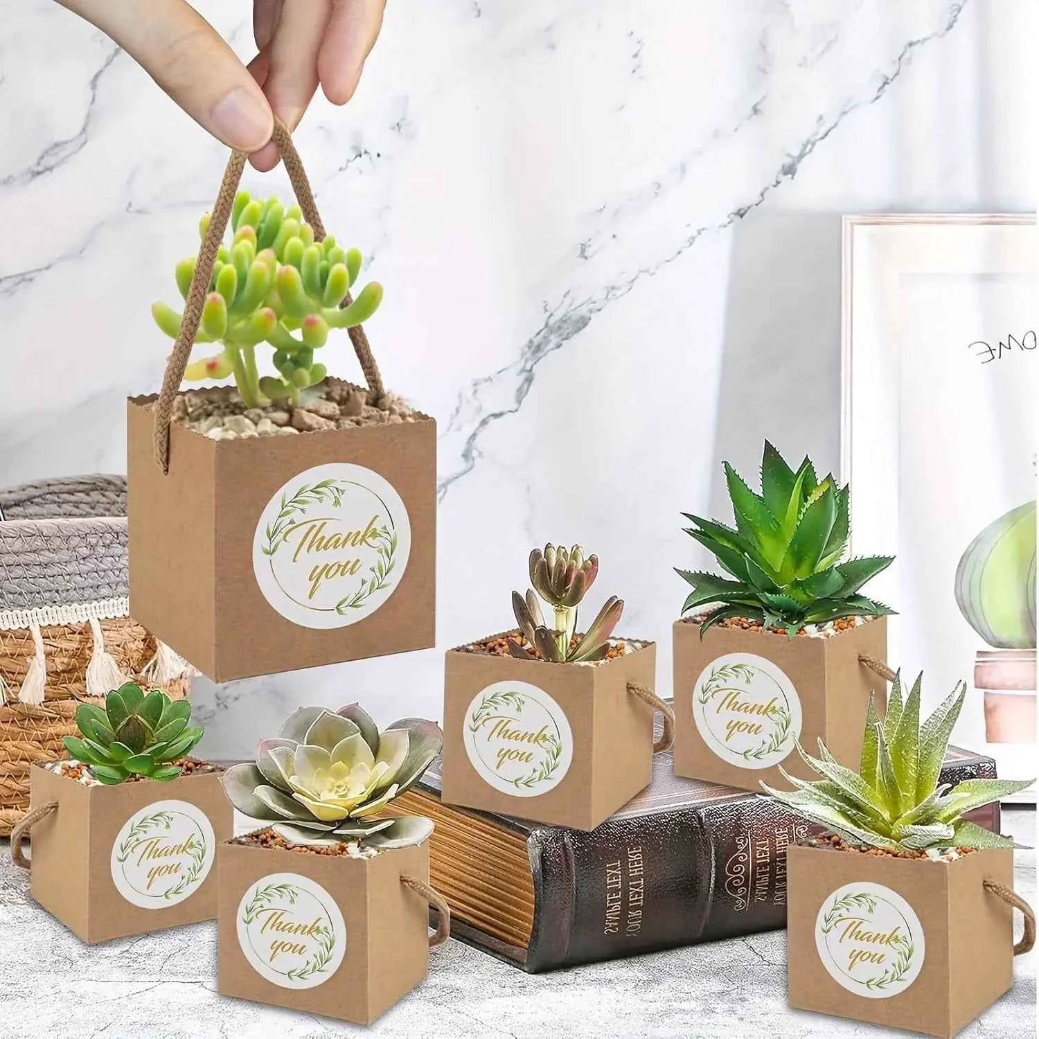 High-End Paper Kraft Planter Bags for Plants and Gifts Certified