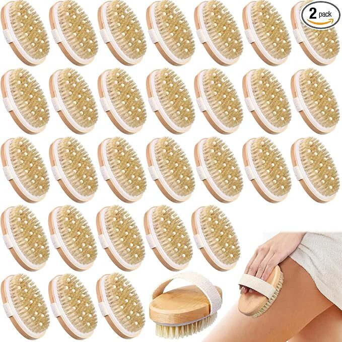 High-Performance Gejoy 2 Pcs Dry Brushing Body Brush Professional