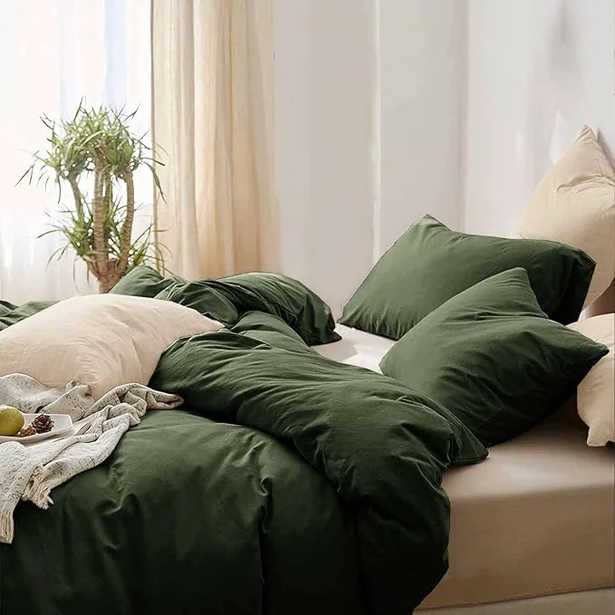 Environmentally Friendly ETDIFFE Dark Green King Size Comforter 3pc Soft Farmhouse Olive Bedding Set amp Collection Lightweight All Season Microfiber Down Bed Comforter with 2 Pillow Shams for Women Men Next-Generation