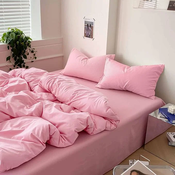 Comfortable ETDIFFE Pink Comforter Set Queen Size 3 Piece Soft amp Lightweight Bedding Set – All Season Microfiber Down Bed Comforter with 2 Pillowcases for Women Versatile