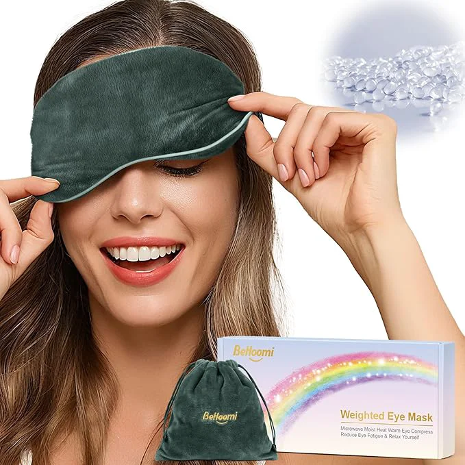 Secure BeHoomi Heated Eye Mask Weighted Sleep Mask Warm Compress Prestigious