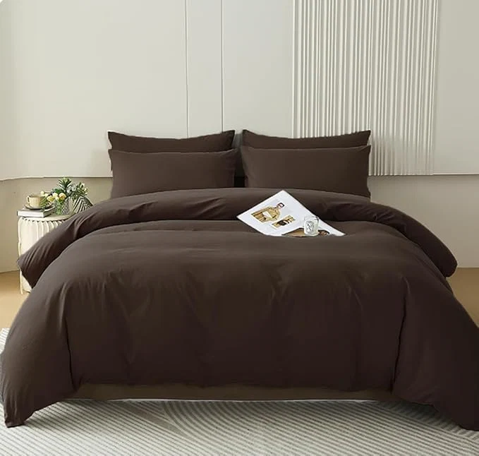 Lightweight Houseri Brown Cal King Comforter Set Mocha Bedding California Size Coffee Color Cali Dark Colored Sets Vintage Solid Chocolate Blanket Oversized King 96 39 39 104 39 39 -Comforter Smart