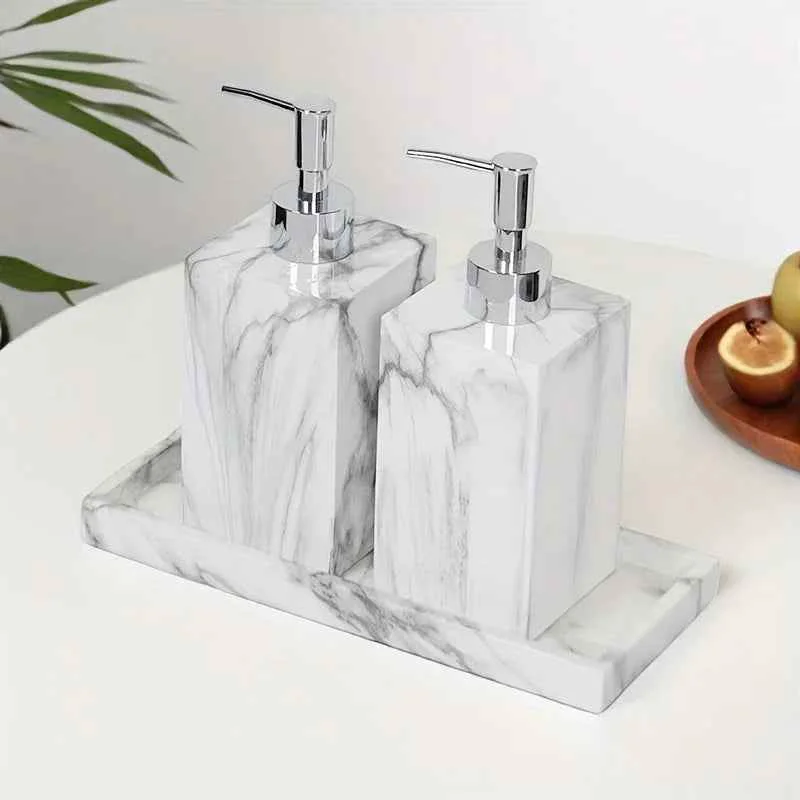 Secure Hotel Bathroom Hand Sanitizer Refillable Bottle Simple and High-end Press Bottle Lotion Bottle Shampoo Shower Gel Empty Bottle Professional