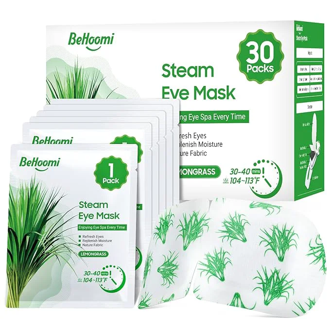 Genuine BeHoomi 30Packs Steam Eye Mask Heated Eye Mask Warm Compress Secure