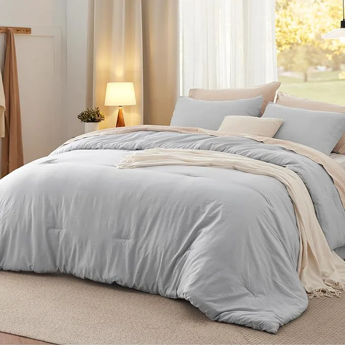 Reliable Bedsure Twin Twin XL Comforter Set Light Grey Soft Prewashed Bedding for All Seasons 2 Pieces GentleSoft™ Bed Set 1 Lightweight Comforter 68 quot x88 quot and 1 Pillowcase 20 quot x26 quot Outstanding