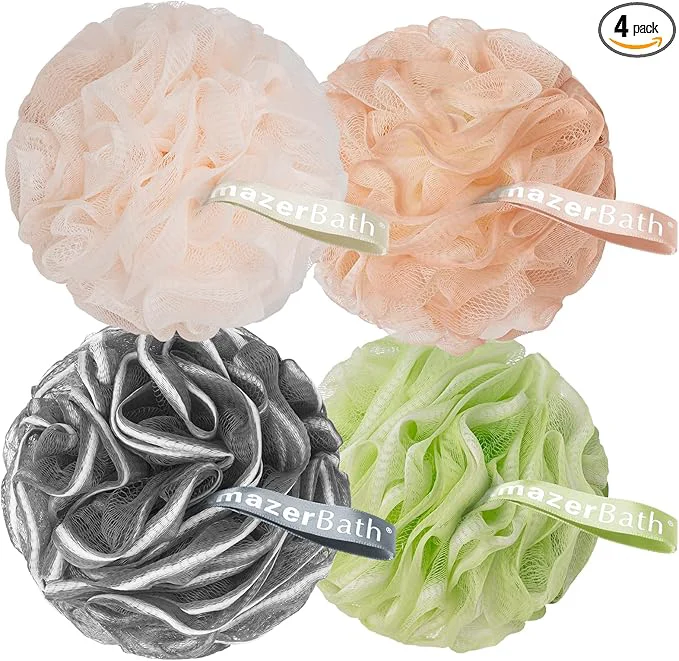 Convenient AmazerBath Bath Loofah Sponge Shower Loofah 60g PCS Body Scrubber Loofa Professional