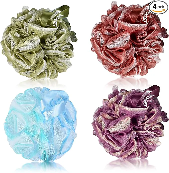 Top-Quality Yoget Bath Loofah Sponge 4 Color 60G Loofah Exfoliating Body Scrubber Environmentally Friendly