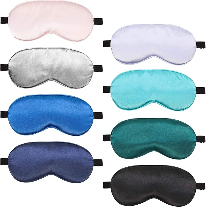 Elegant BBTO 8 Pcs Sleep Mask Silk Eye Mask Versatile
