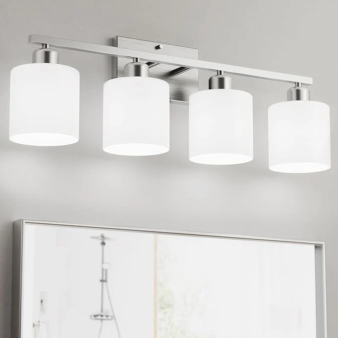 Smart Bathroom Lights Over Mirror Brushed Nickel Anti-Rust 4-Light Bathroom Vanity Official