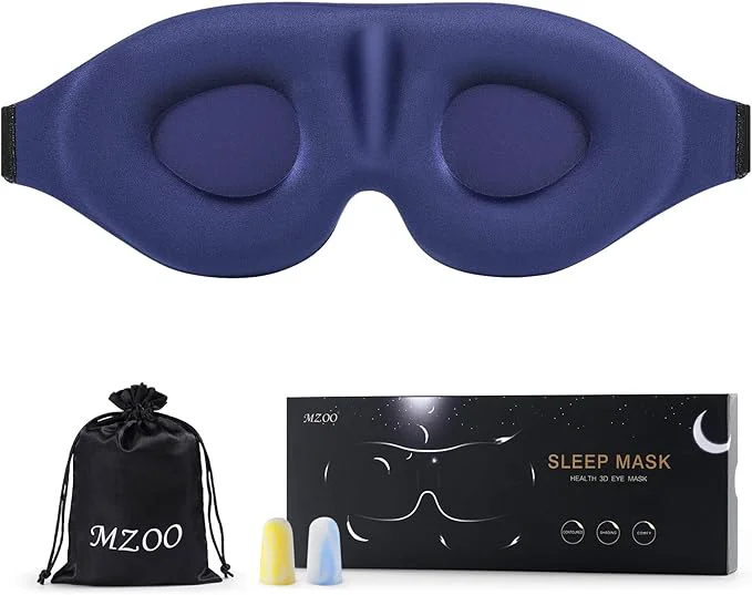 Traditional MZOO Luxury Sleep Eye Mask for Side Sleeper Men Women Zero Eye Pressure 3D Flexible