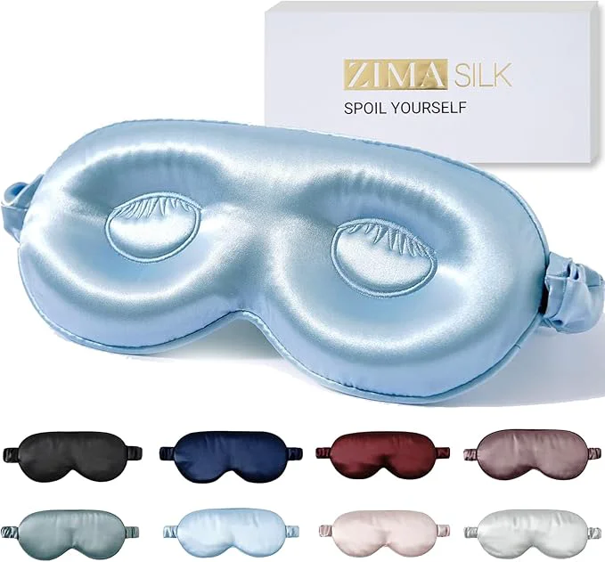 Classic ZIMASILK Adjustable 22 Momme Pure Mulberry Silk Sleep Mask 3D Contoured Smart