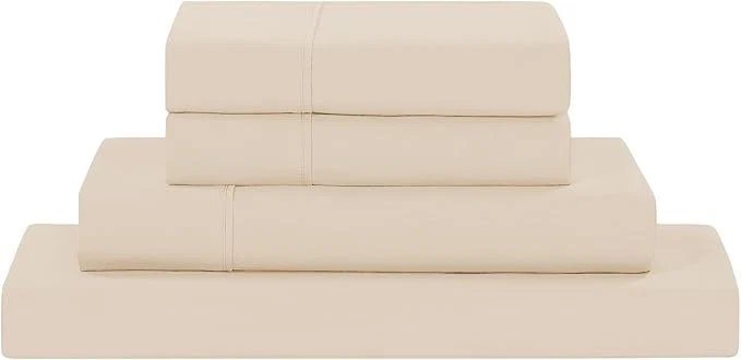 Detailed Modern Threads Soft Microfiber Solid Sheets – Luxurious Microfiber Bed Sheets – Includes Flat Sheet Fitted Sheet with Deep Pockets amp Pillowcases Egg Shell King Official
