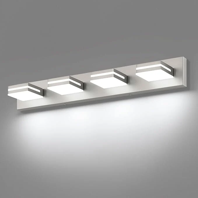 High-Performance SineRise LED Modern Bathroom Vanity Light Fixtures Brushed Nickel Modern World-Class