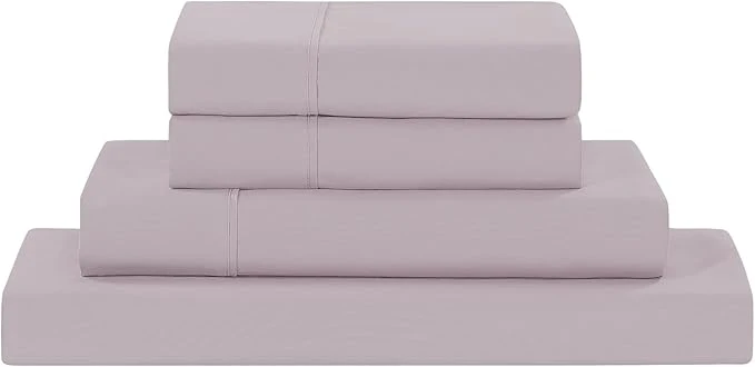 Fast Modern Threads Soft Microfiber Solid Sheets – Luxurious Microfiber Bed Sheets – Includes Flat Sheet Fitted Sheet with Deep Pockets amp Pillowcases Dusty Mauve King Safe