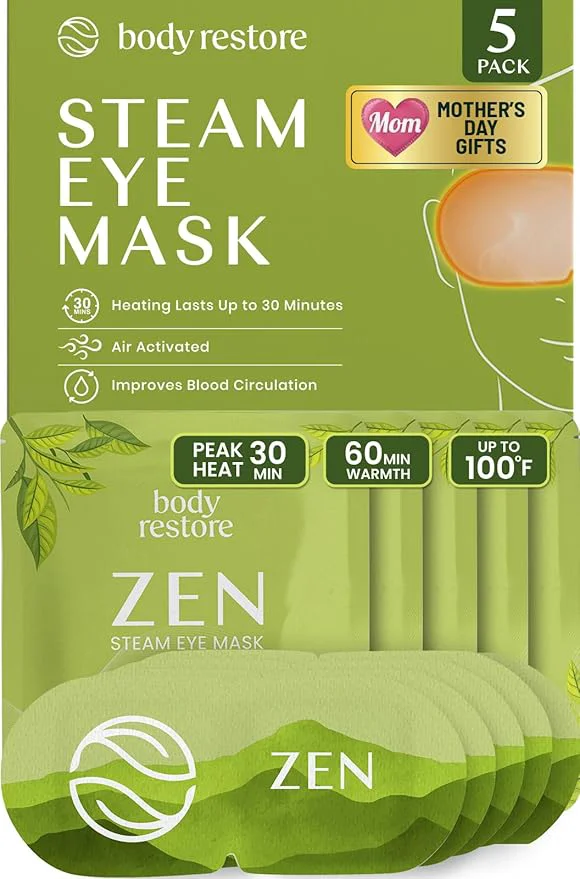 Elegant Body Restore Heated Eye Mask for Dry Eyes 5 Pack – Mothers Day Gifts for Mom Expertly Made