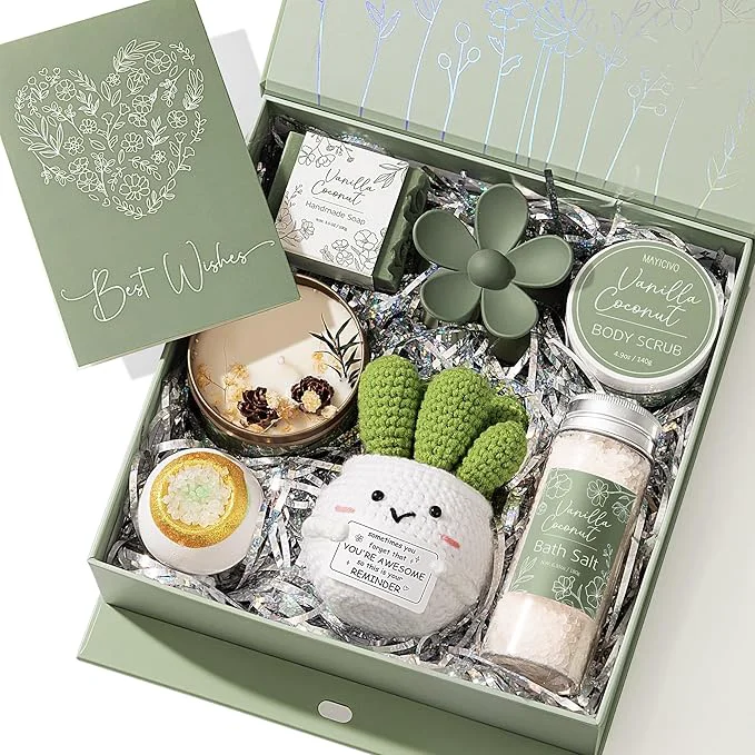 High-End Spa Gifts for Women Bath Gift Set Vanilla Coconut Spa Gift Baskets Home Bath Practical