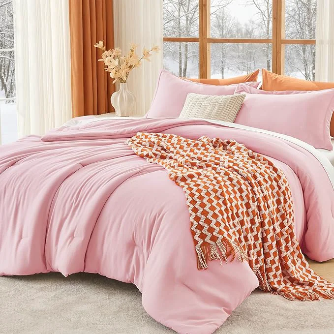 Advanced MUXHOMO Pink Twin Twin XL Comforter Set All Season Ultra Soft Down Bedding – 2 Piece Lightweight Bed Set Includes 1 Comforter 68 quot x88 quot and 1 Pillow Shams 20 quot x26 quot Luxury