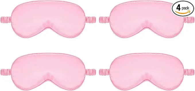 Durable Silk Sleep Eye Mask 4 Pack Mulberry Silk Sleep Mask Eye Cover Blindfold Crafted