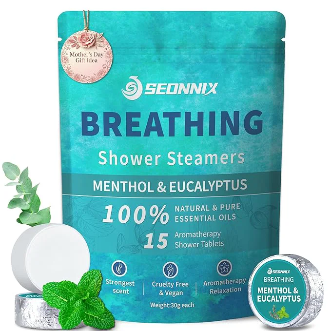 Crafted Shower Steamers Aromatherapy 15 Pack Menthol Eucalyptus Shower Bombs Effective