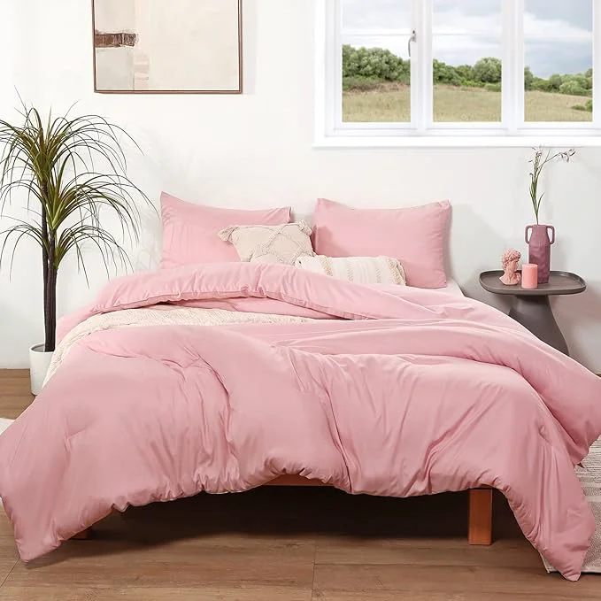 Stylish ROSGONIA Twin Twin XL Comforter Set for College Girls Boys Pink 1 Comforter amp 1 Pillowcase Lightweight Kids Comforter Set All Season Dorm Bedding Premium