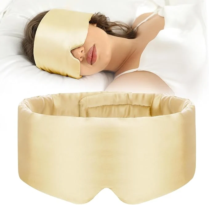 Solid SECZIPE Mulberry Silk Sleep Mask Eye Mask Lightweight