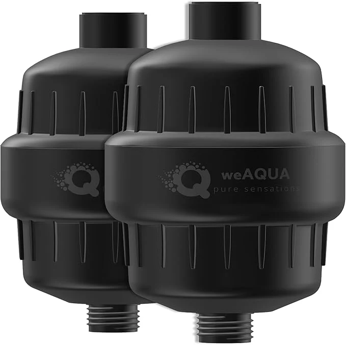 Environmentally Friendly weAQUA Heavy Duty Shower Filter Family 2 PACK – 99 Removal Safe